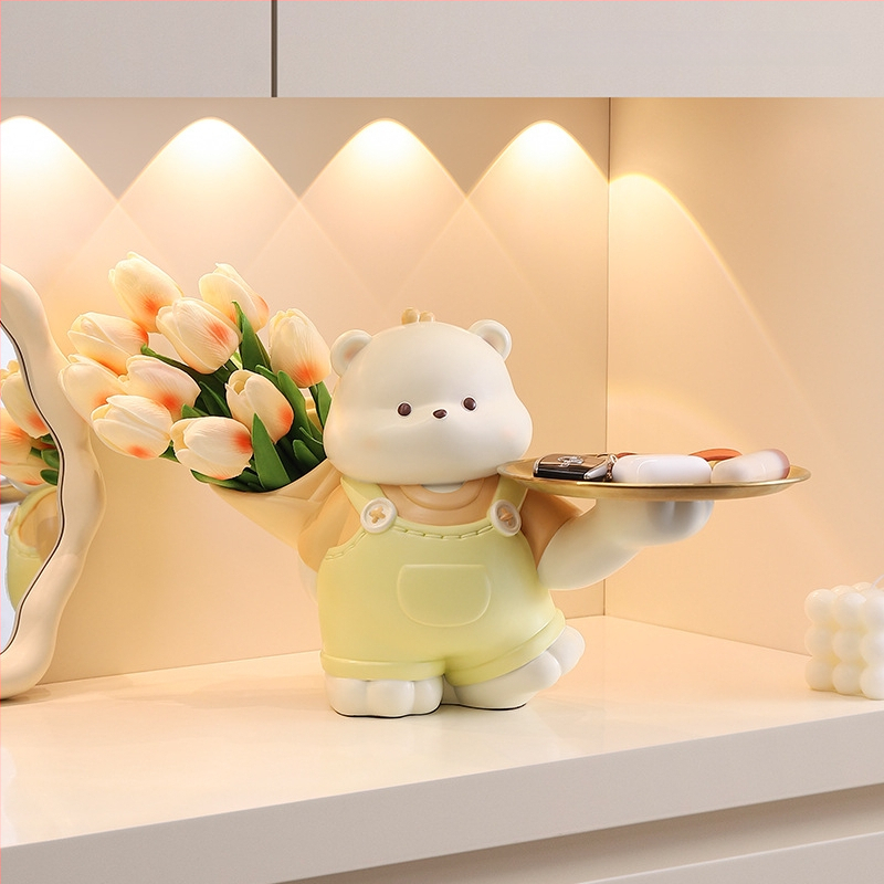 Vaigust sissekäigu ornament karu motiiviga – sissekäigu dekoratsioon, vaigukäsitöö