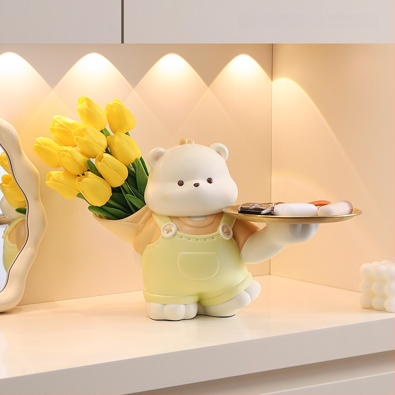 Vaigust sissekäigu ornament karu motiiviga – sissekäigu dekoratsioon, vaigukäsitöö