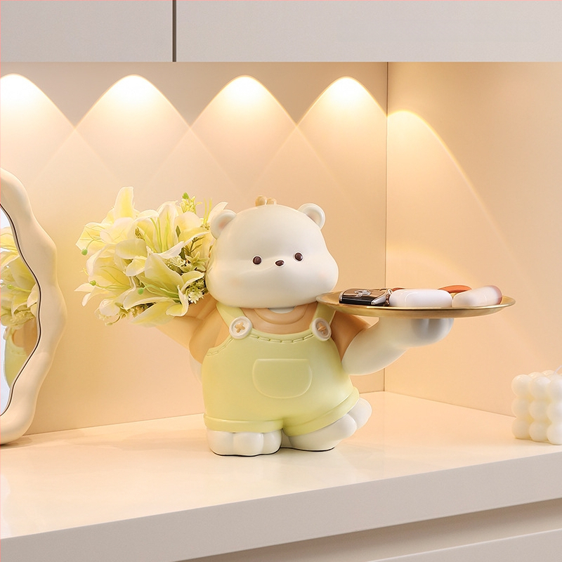 Vaigust sissekäigu ornament karu motiiviga – sissekäigu dekoratsioon, vaigukäsitöö