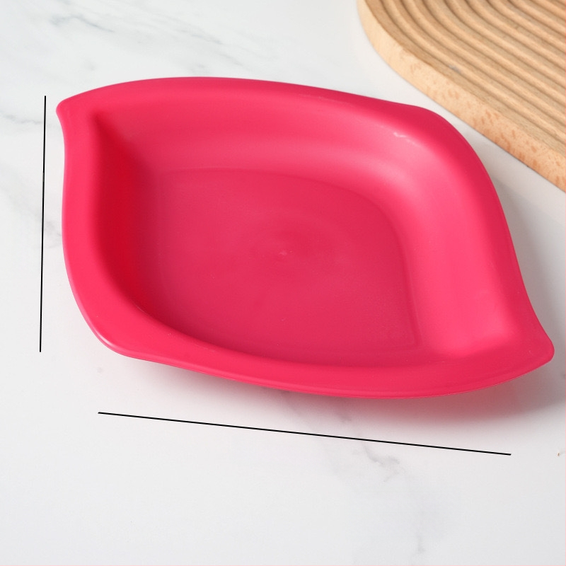 Mango kujuline suupiste taldrik, karikatuuri stiilis, kukkumiskindel, paks plastik