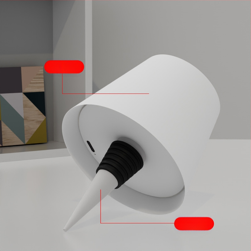 Veinipudelilamp baaratmosfääriga valgus (laetav aku, LED valgus, puutetundlik lüliti, PVC varjund)