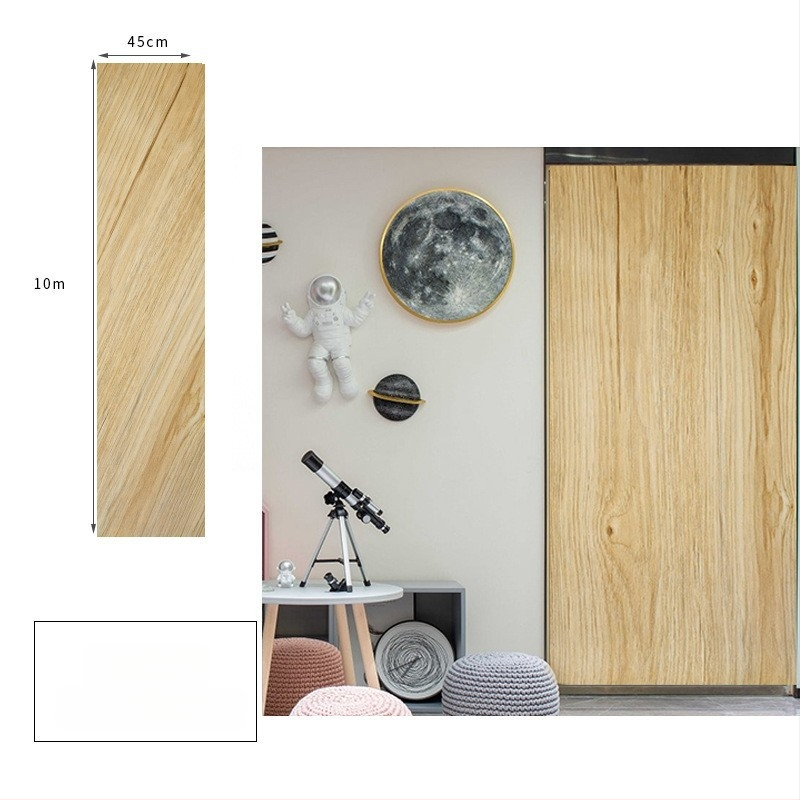 PVC koka graudu faktūras pašlīmējamā tapete sienām un mēbeļu renovācijai, ūdensizturīga sienas pārklājums