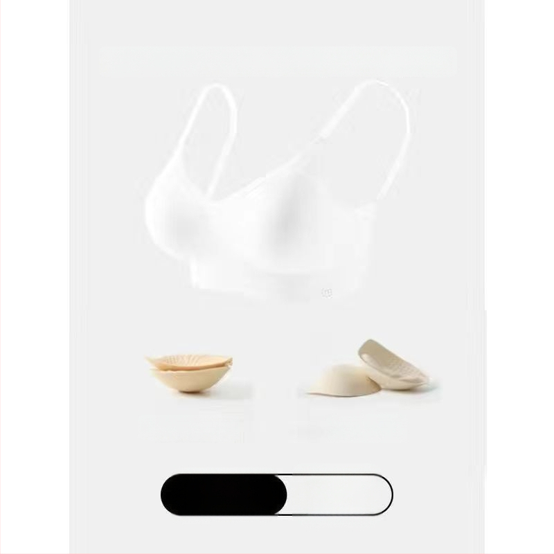 Melltartó, vezeték nélküli, összegyűjtött kosarak, U-hát, 3/4 kosár, levehető dupla vállpántok, formázott kosár (felső rész vékony, alsó rész vastag) | nylon