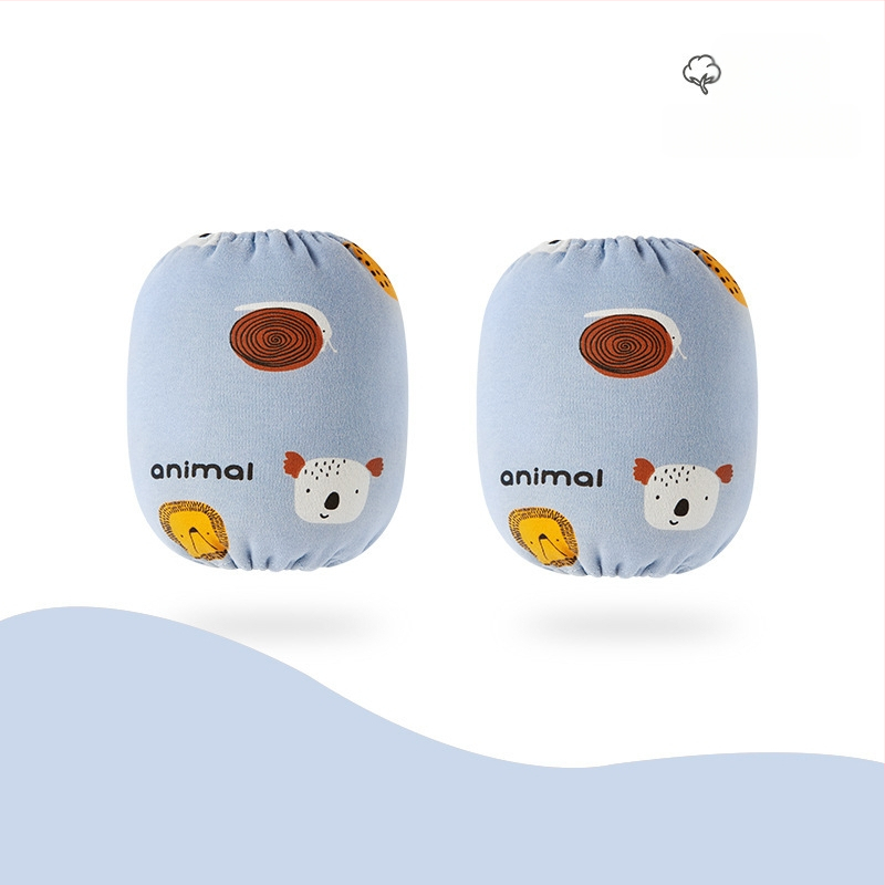 Zīdaiņu roku aizsargi no 100% kokvilnas — pret netīrumiem, reljēts karikatūru raksts, universāls, vecums 0–8 gadi