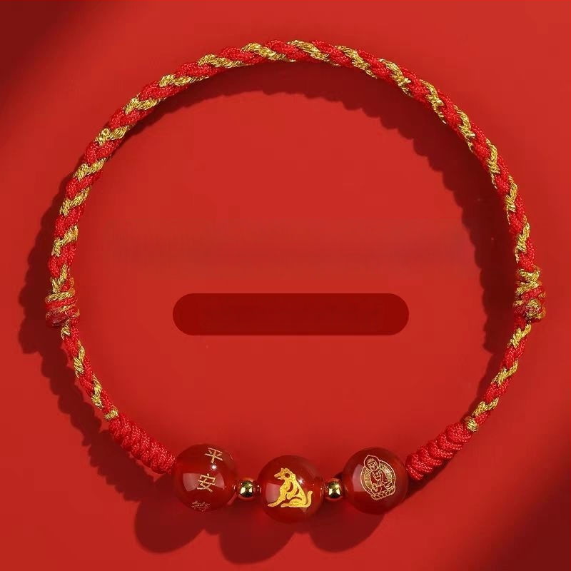 2026 crvena šnurna narukvica sa zodijakom Zmija, Tai Sui amulet, pleteni crveni konac, za muškarce i žene