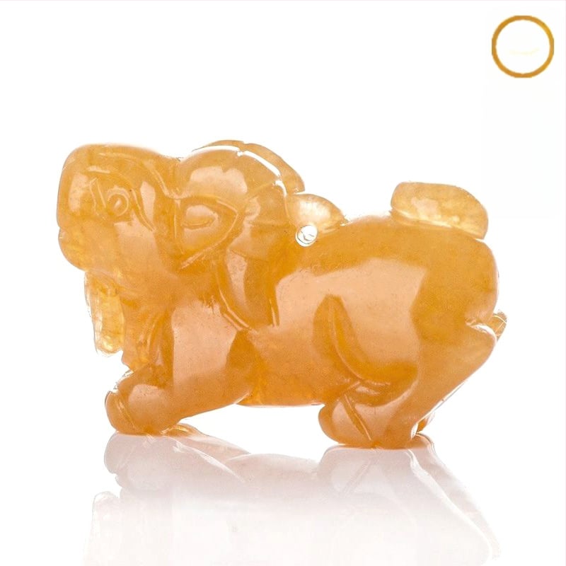 Κίτρινο κρεμαστό από νεφρίτη με δώδεκα ζώδια