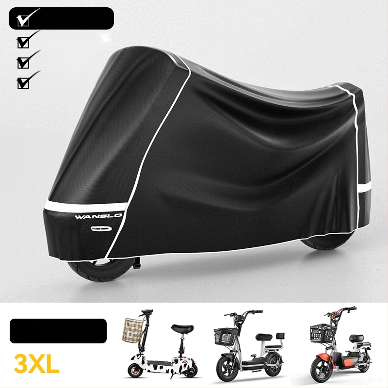 Elektrinio transporto priemonių uždangalas – dulkių, lietaus ir saulės apsauga – minimalistinis stilius, Oxford audinys, tinkamas elektriniams transporteriams ir motocikliams