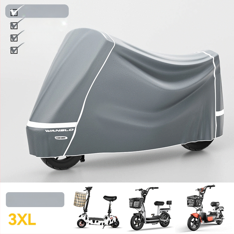 Elektrinio transporto priemonių uždangalas – dulkių, lietaus ir saulės apsauga – minimalistinis stilius, Oxford audinys, tinkamas elektriniams transporteriams ir motocikliams