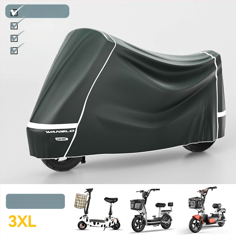 Elektrinio transporto priemonių uždangalas – dulkių, lietaus ir saulės apsauga – minimalistinis stilius, Oxford audinys, tinkamas elektriniams transporteriams ir motocikliams