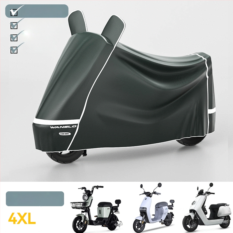 Elektrinio transporto priemonių uždangalas – dulkių, lietaus ir saulės apsauga – minimalistinis stilius, Oxford audinys, tinkamas elektriniams transporteriams ir motocikliams