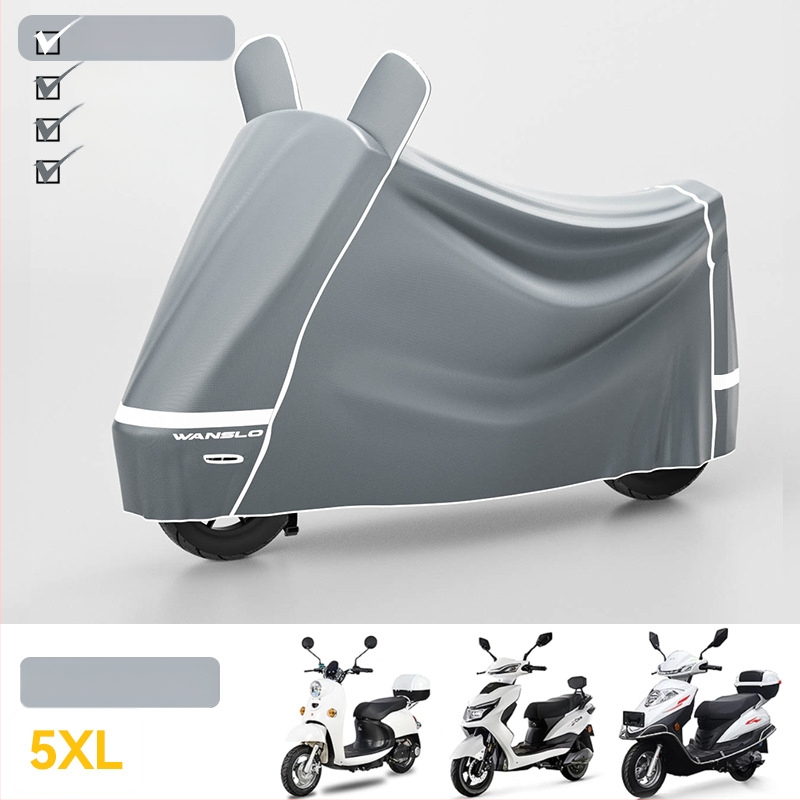 Elektrinio transporto priemonių uždangalas – dulkių, lietaus ir saulės apsauga – minimalistinis stilius, Oxford audinys, tinkamas elektriniams transporteriams ir motocikliams