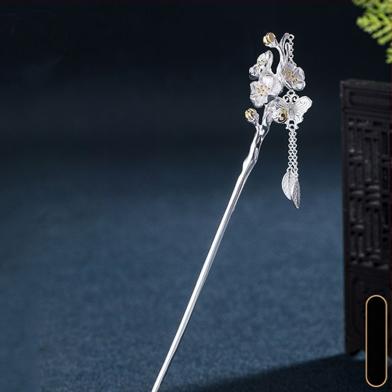 Vase juukseklips liblika sagulitega, rahvusliku stiiliga, geomeetriline kujundus, elektroplaaditud, eraldi pakendis