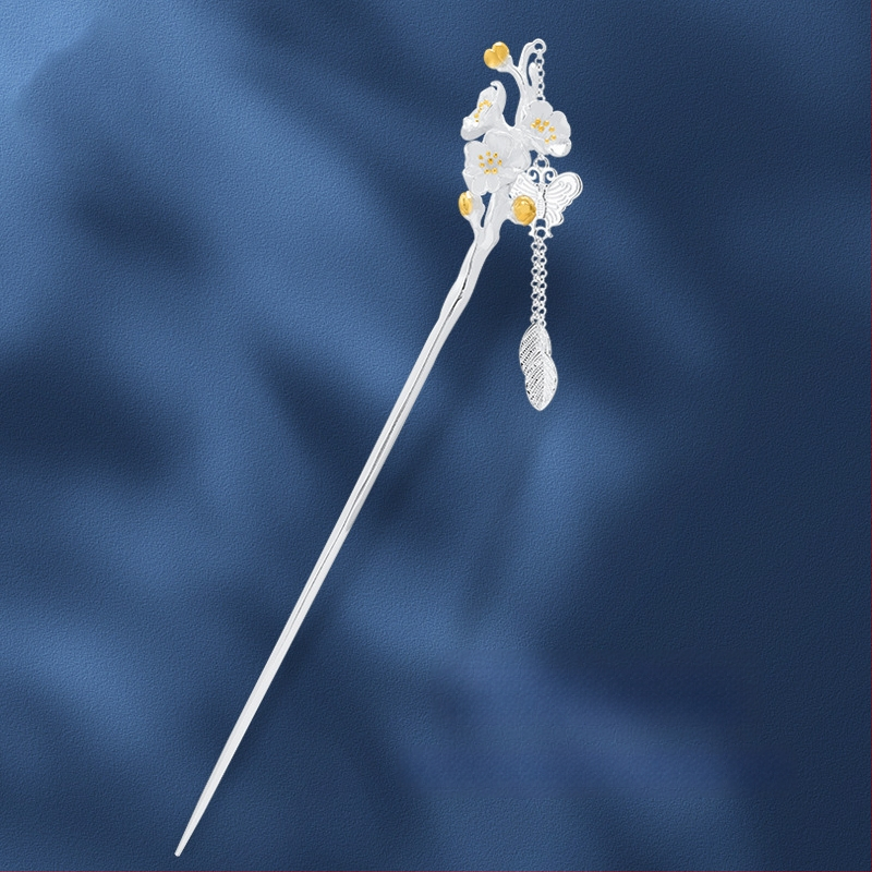 Vase juukseklips liblika sagulitega, rahvusliku stiiliga, geomeetriline kujundus, elektroplaaditud, eraldi pakendis