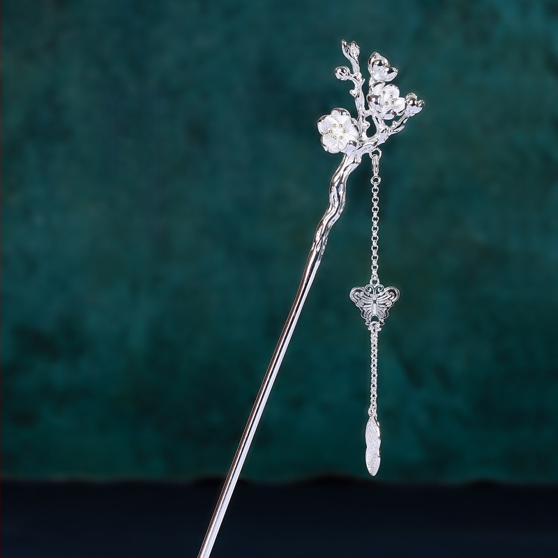 Etniline lillekamm, käsitöö, vasest valmistatud, lille motiiv, eraldi pakendamine