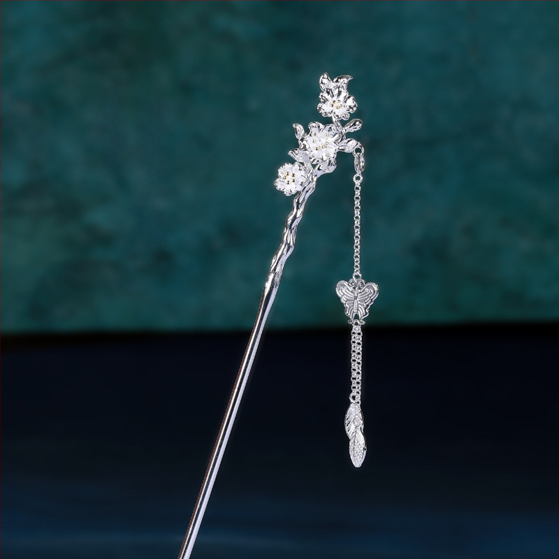 Etniline lillekamm, käsitöö, vasest valmistatud, lille motiiv, eraldi pakendamine