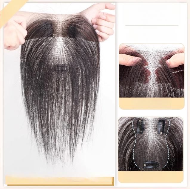 Topper juuksed inimeste juustest, mudel F520, kinnitamise mehhanism, sirged juuksed, sobib värvimiseks ja permimiseks