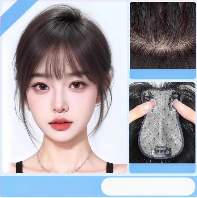 Topper juuksed inimeste juustest, mudel F520, kinnitamise mehhanism, sirged juuksed, sobib värvimiseks ja permimiseks