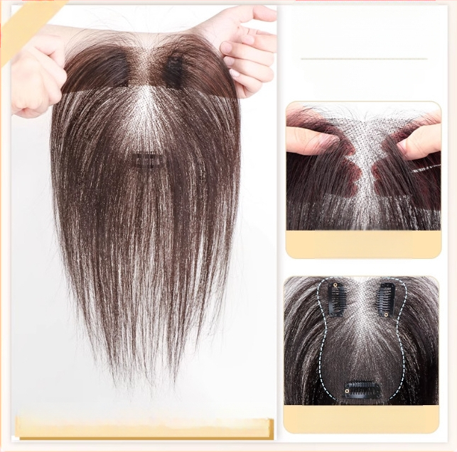 Topper juuksed inimeste juustest, mudel F520, kinnitamise mehhanism, sirged juuksed, sobib värvimiseks ja permimiseks