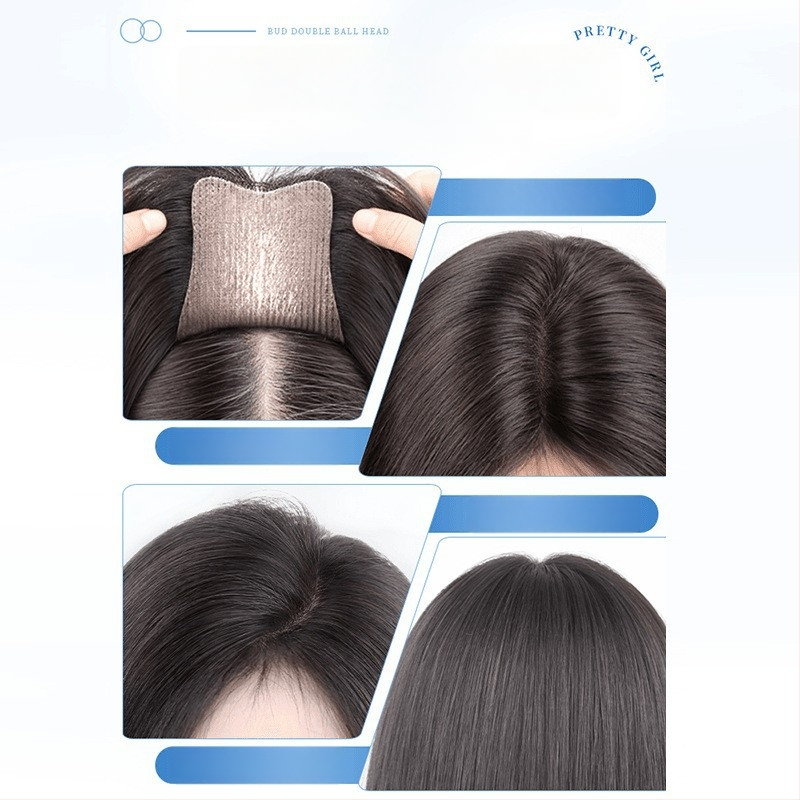 Topper juuksed inimeste juustest, mudel F520, kinnitamise mehhanism, sirged juuksed, sobib värvimiseks ja permimiseks