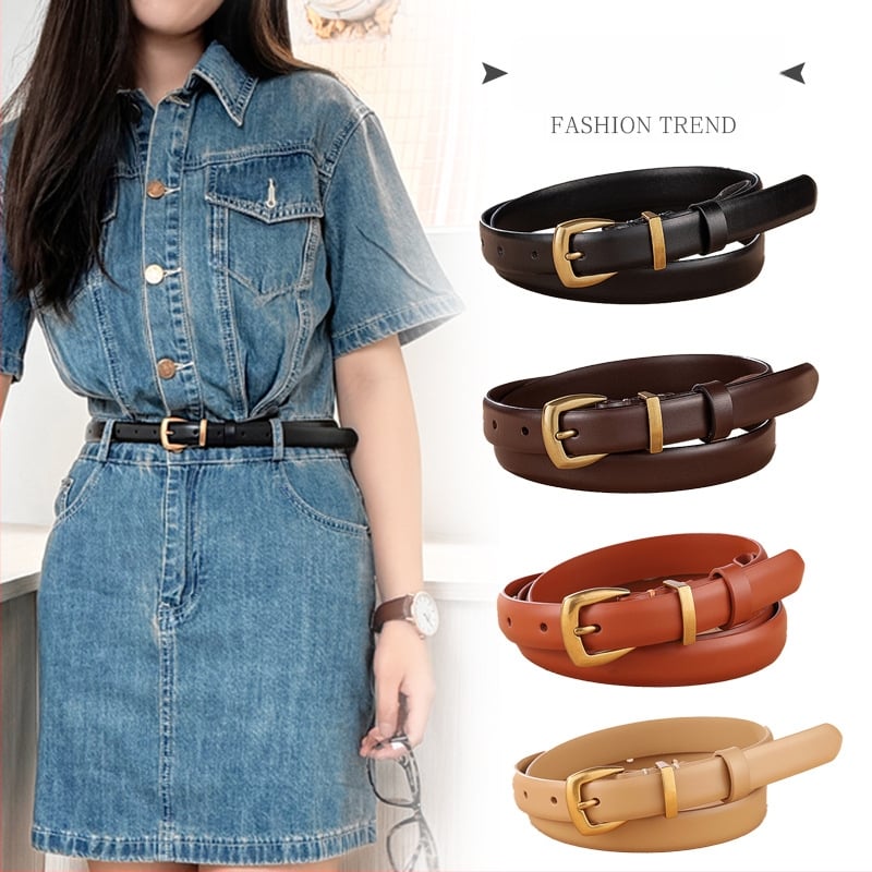 Naiste nahast vöö, esimese kihiga vasikakarva nahk, segatud pannal, nõel-pannal, kitsas laius (<2 cm)