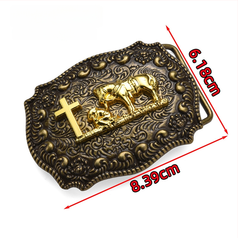 Punk metallist vöökinnitus, ristkülikukujulise plaadiga, looma mustriga