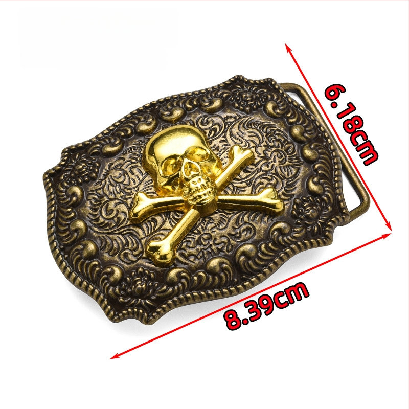 Punk metallist vöökinnitus, ristkülikukujulise plaadiga, looma mustriga