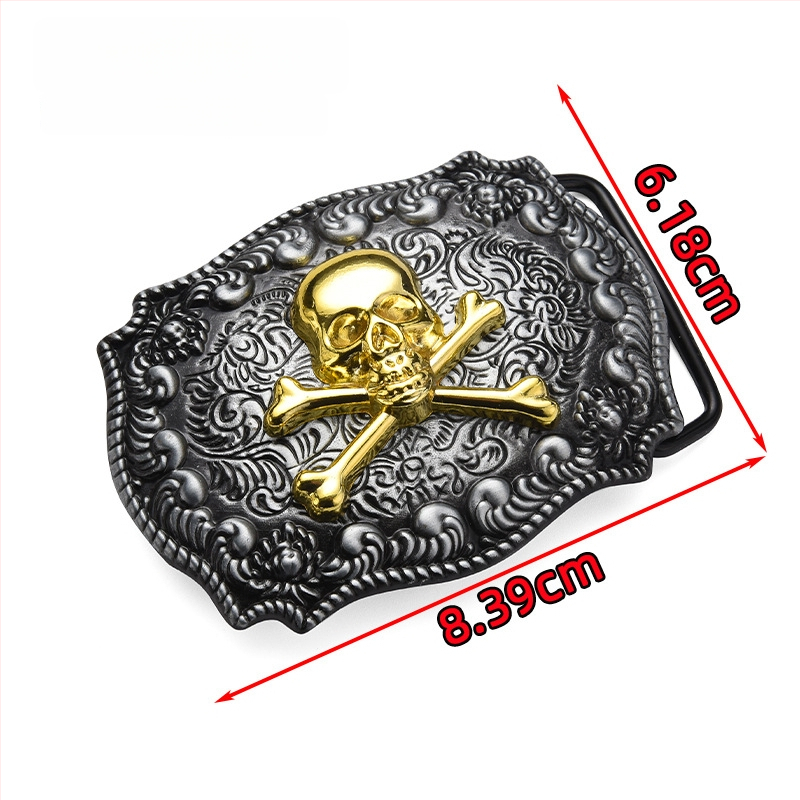 Punk metallist vöökinnitus, ristkülikukujulise plaadiga, looma mustriga