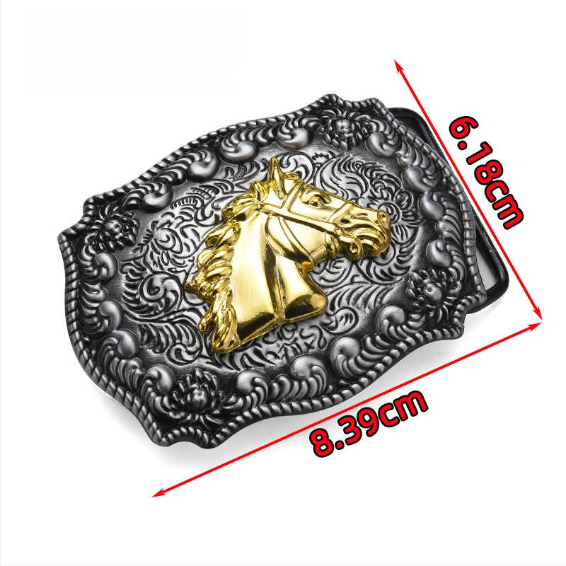 Punk metallist vöökinnitus, ristkülikukujulise plaadiga, looma mustriga