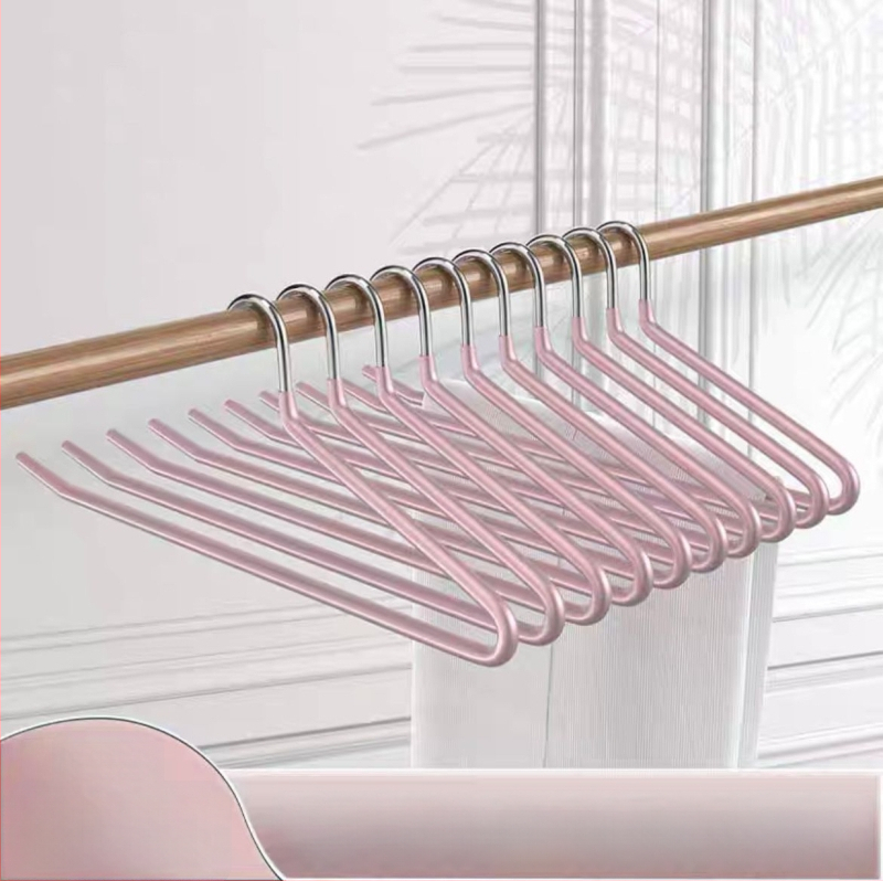 Žąsies formos kelnių pakabiklis su nano PVC danga, neslidus, vieno sluoksnio be siūlių dizainas, dip molding technologija, 2 vnt komplektas, tinkamas kelnioms, šalikams ir kaklaraišėms