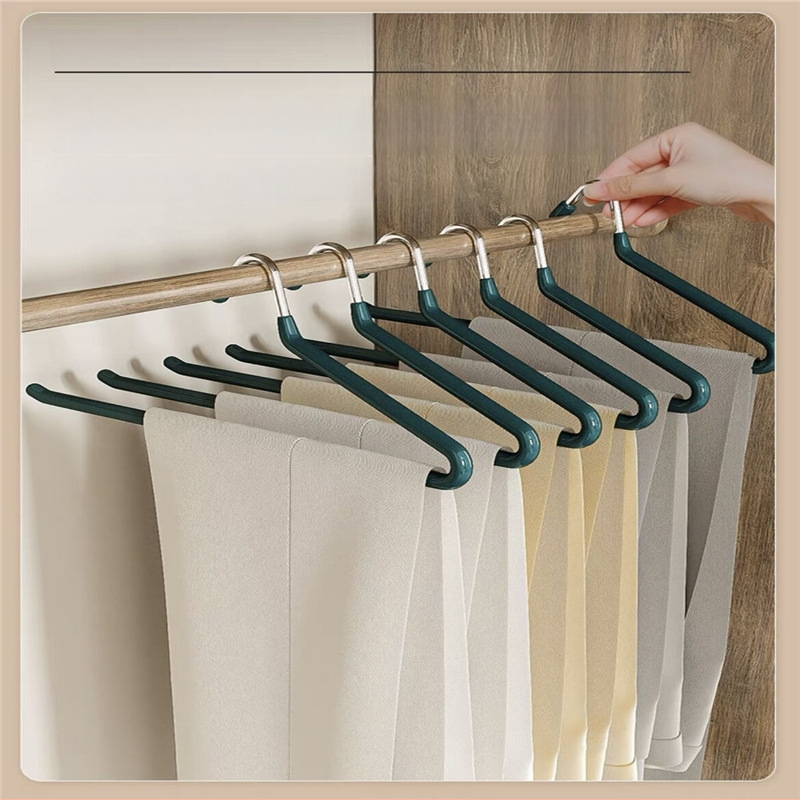 Žąsies formos kelnių pakabiklis su nano PVC danga, neslidus, vieno sluoksnio be siūlių dizainas, dip molding technologija, 2 vnt komplektas, tinkamas kelnioms, šalikams ir kaklaraišėms