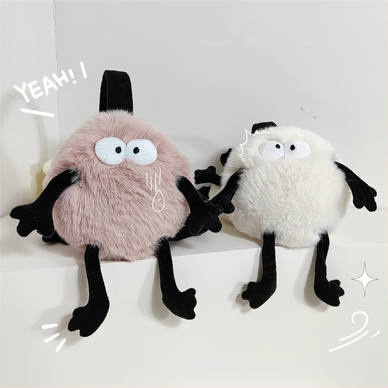 Plūšas ausu aizsargi – saliekams dizains, karikatūras raksts, ziemas lietošanai