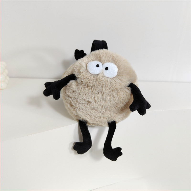 Plūšas ausu aizsargi – saliekams dizains, karikatūras raksts, ziemas lietošanai