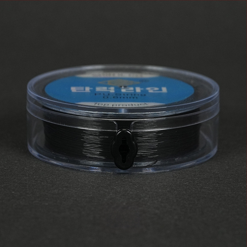 Elastinė žvejybos linija su apvaliu skaidriu krištolo siūlu ir karoliukais, rankų mezgimas iš spandekso