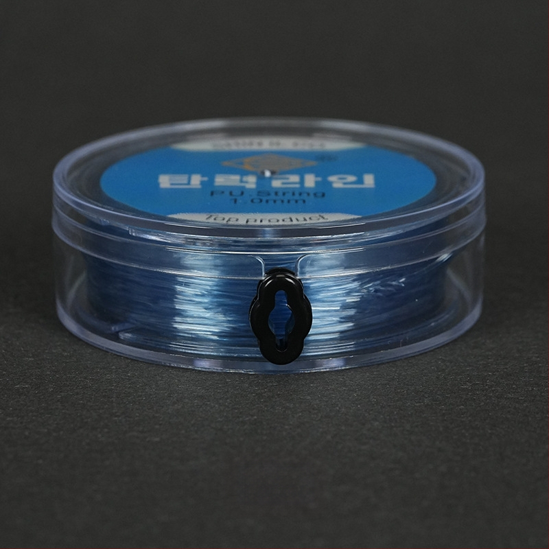 Elastinė žvejybos linija su apvaliu skaidriu krištolo siūlu ir karoliukais, rankų mezgimas iš spandekso