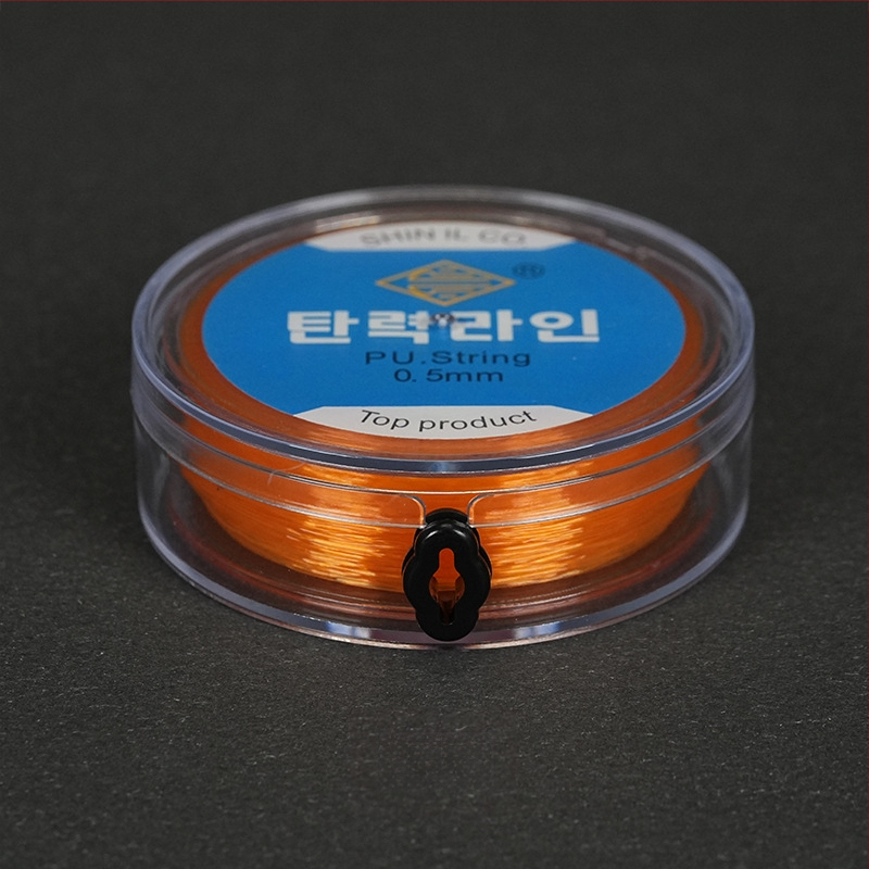 Elastinė žvejybos linija su apvaliu skaidriu krištolo siūlu ir karoliukais, rankų mezgimas iš spandekso