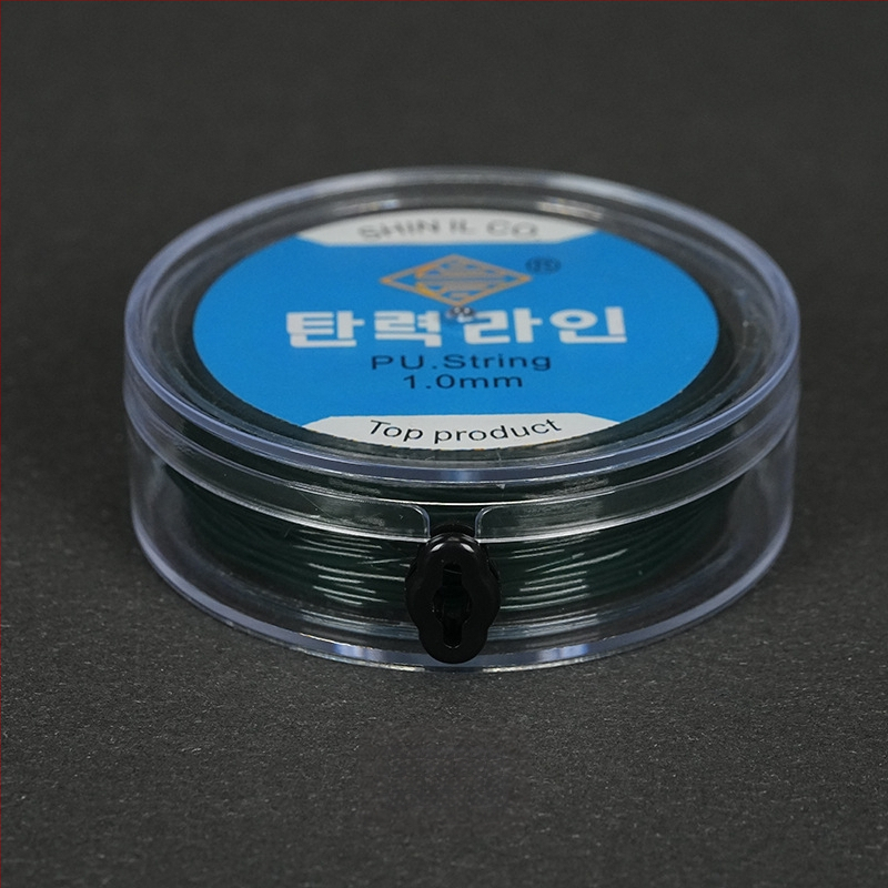 Elastinė žvejybos linija su apvaliu skaidriu krištolo siūlu ir karoliukais, rankų mezgimas iš spandekso