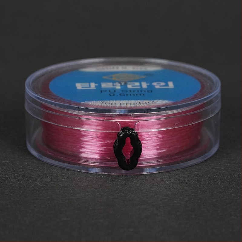 Elastinė žvejybos linija su apvaliu skaidriu krištolo siūlu ir karoliukais, rankų mezgimas iš spandekso