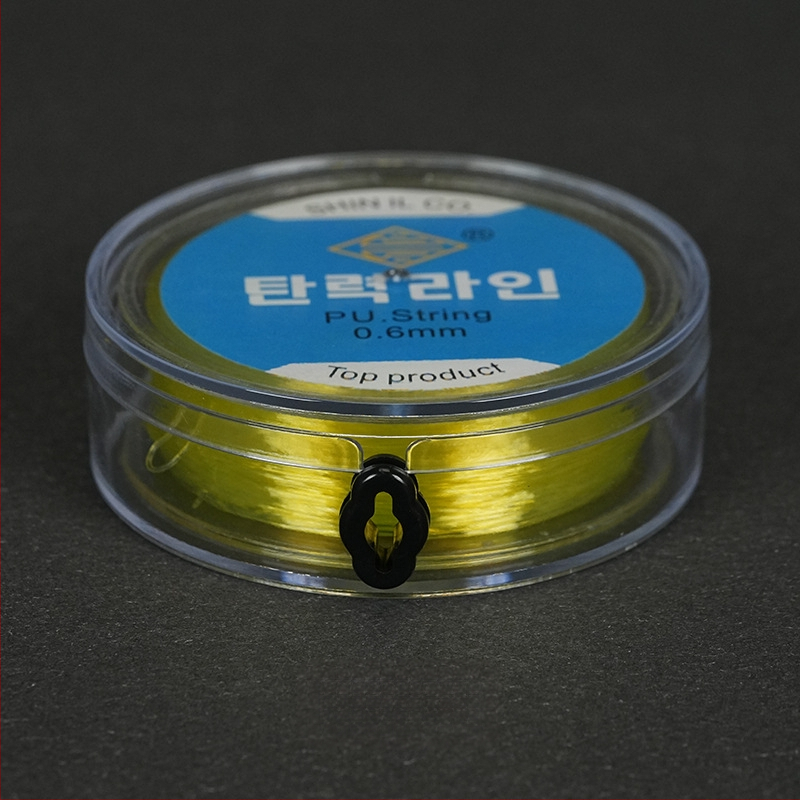 Elastinė žvejybos linija su apvaliu skaidriu krištolo siūlu ir karoliukais, rankų mezgimas iš spandekso