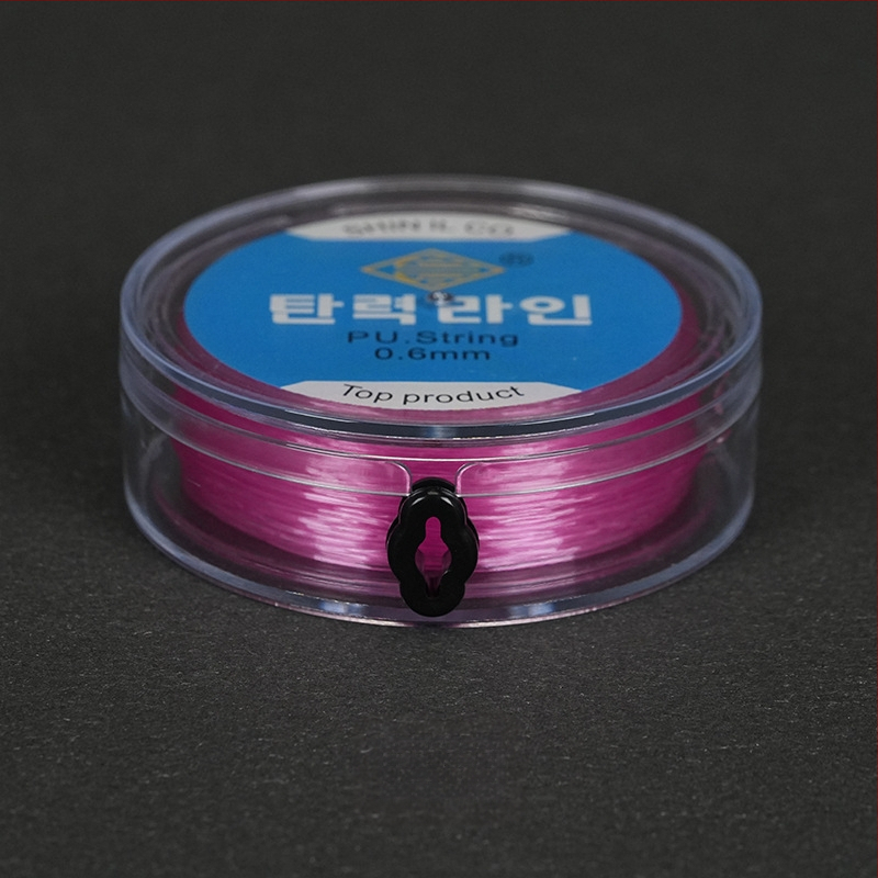 Elastinė žvejybos linija su apvaliu skaidriu krištolo siūlu ir karoliukais, rankų mezgimas iš spandekso