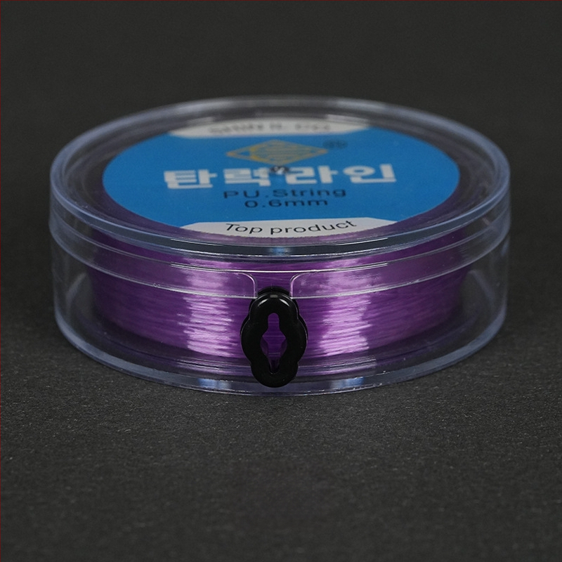 Elastinė žvejybos linija su apvaliu skaidriu krištolo siūlu ir karoliukais, rankų mezgimas iš spandekso