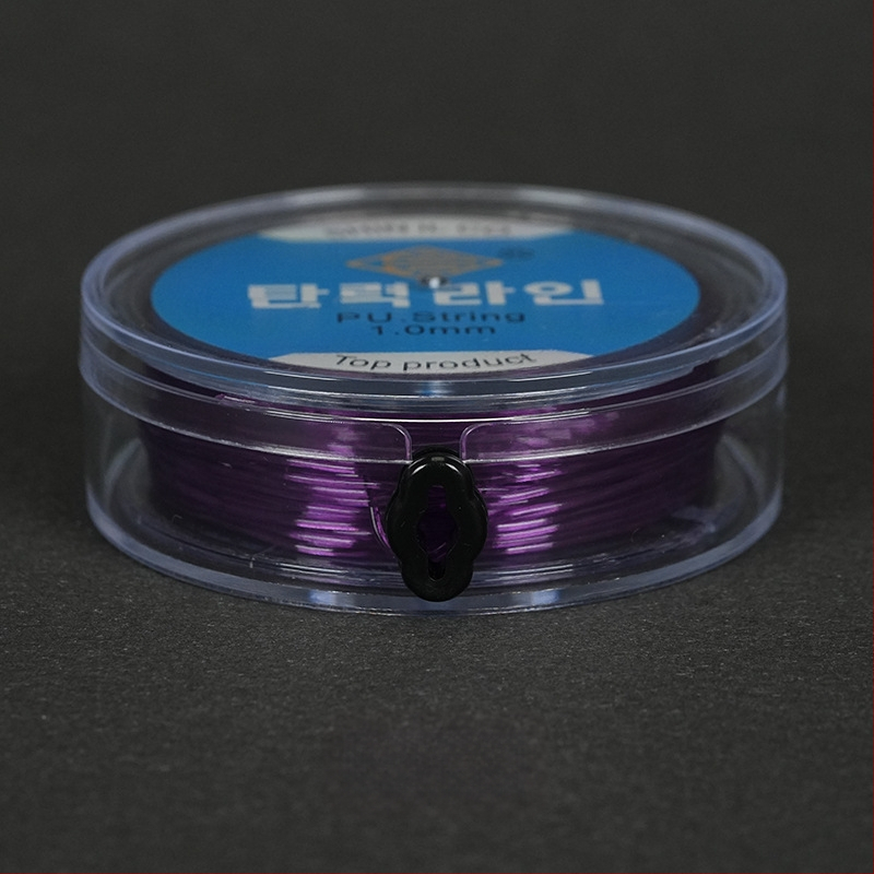 Elastinė žvejybos linija su apvaliu skaidriu krištolo siūlu ir karoliukais, rankų mezgimas iš spandekso