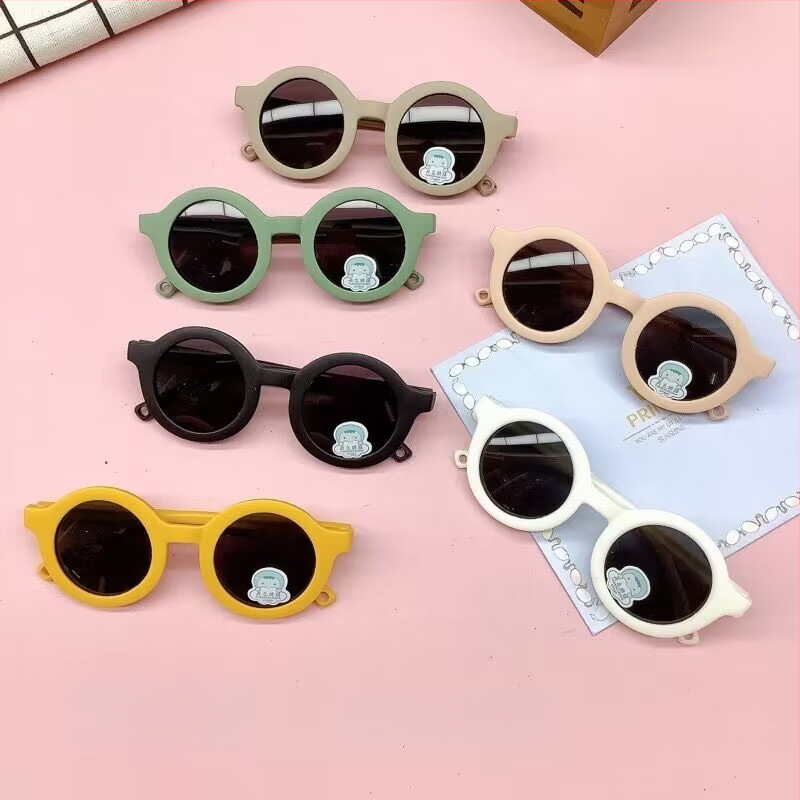 Bērnu polarizētās saules brilles ar apaļu rāmi – UV400 TAC lēcas, pilns rāmis