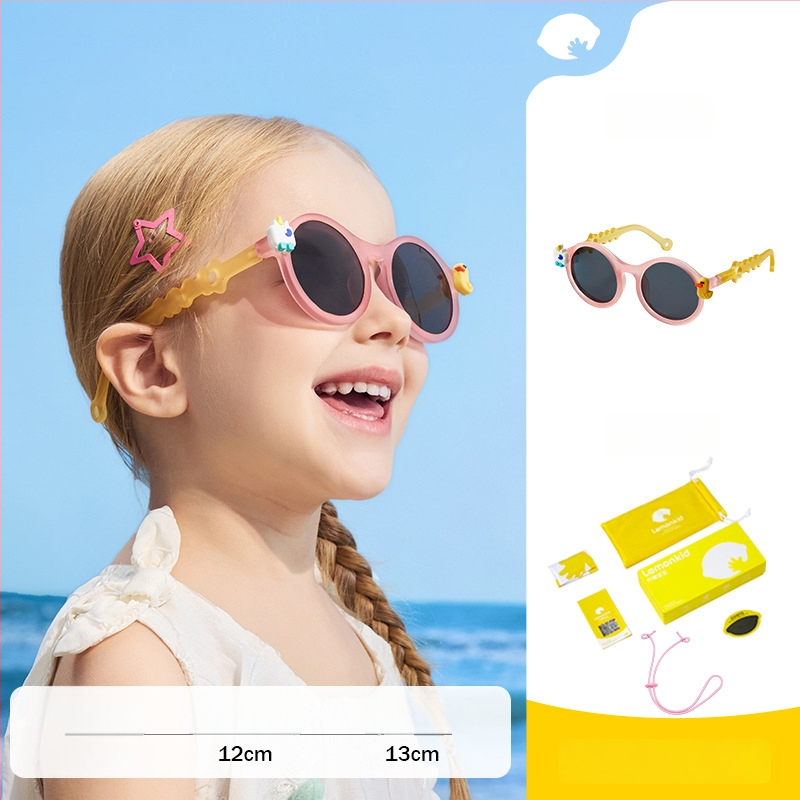 Bērnu saulesbrilles Lemonkid polarizētas UV400 ar riņķveida rāmi TAC lēcas