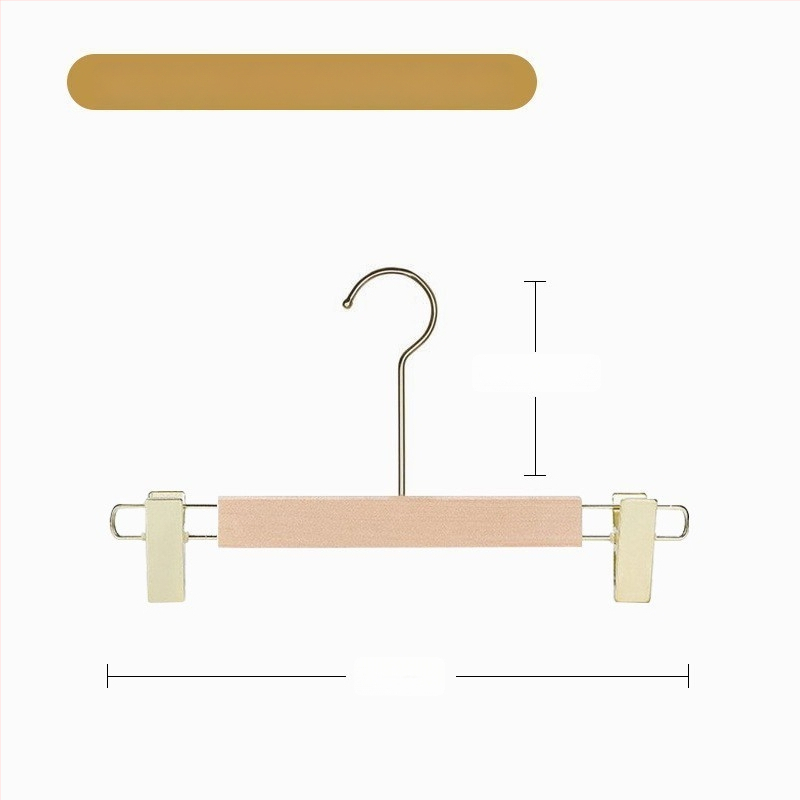 Koka bikses pakārājs ar klipsēm, modernā minimālisma stilā, 2 vienību komplekts, pielāgošana pieejama, logotips izdrukāts