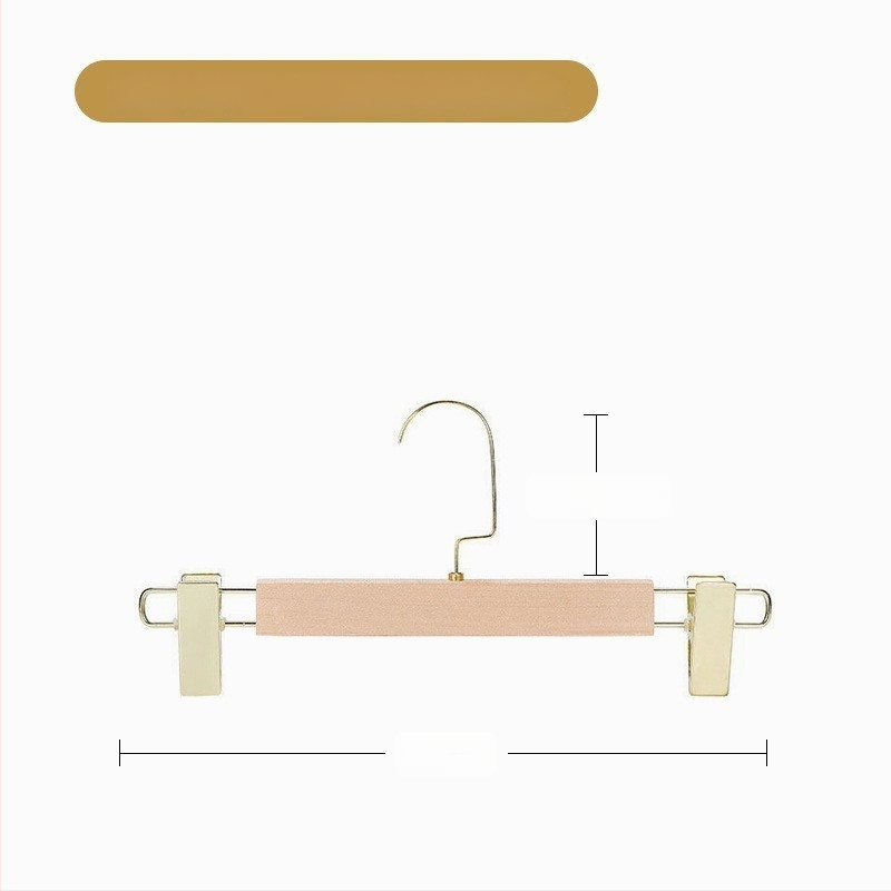 Koka bikses pakārājs ar klipsēm, modernā minimālisma stilā, 2 vienību komplekts, pielāgošana pieejama, logotips izdrukāts