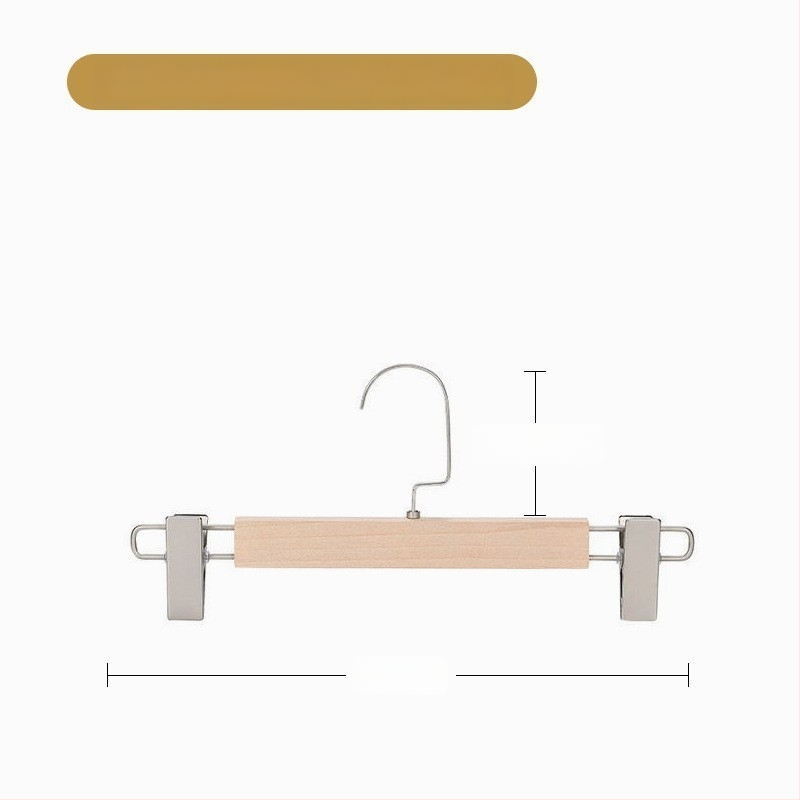 Koka bikses pakārājs ar klipsēm, modernā minimālisma stilā, 2 vienību komplekts, pielāgošana pieejama, logotips izdrukāts