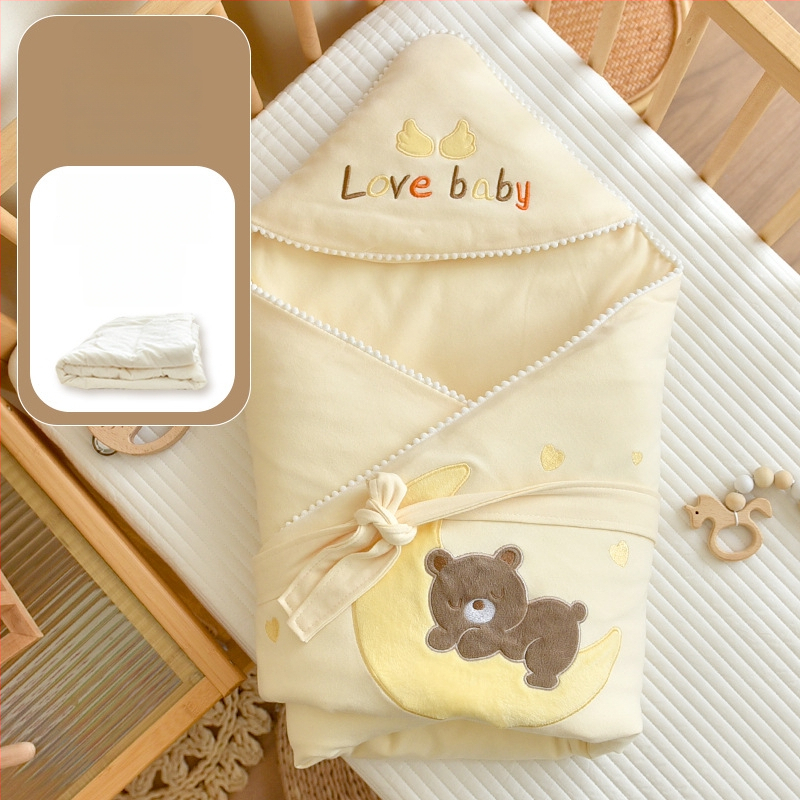 Tipo A 100% medvilninė kūdikio įvyniojimo pledas, medvilnės užpildas, medvilnės audinys, 0,55–1,0 kg, žiema