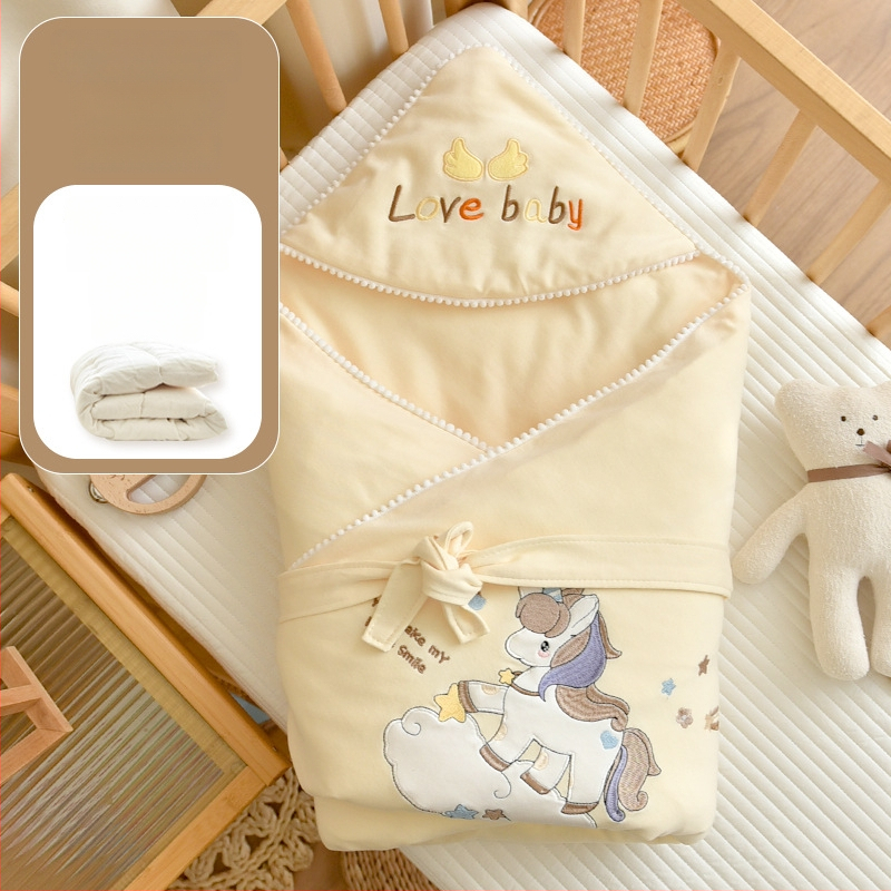 Tipo A 100% medvilninė kūdikio įvyniojimo pledas, medvilnės užpildas, medvilnės audinys, 0,55–1,0 kg, žiema