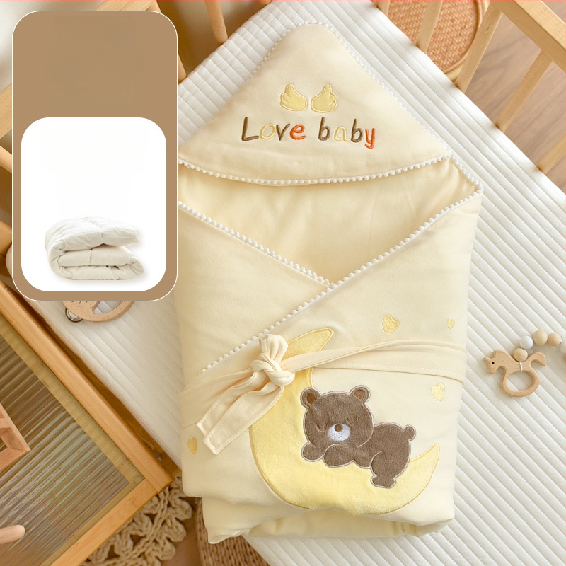 Tipo A 100% medvilninė kūdikio įvyniojimo pledas, medvilnės užpildas, medvilnės audinys, 0,55–1,0 kg, žiema