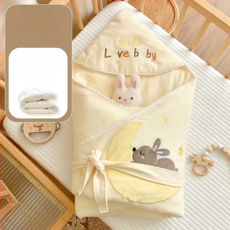 Tipo A 100% medvilninė kūdikio įvyniojimo pledas, medvilnės užpildas, medvilnės audinys, 0,55–1,0 kg, žiema